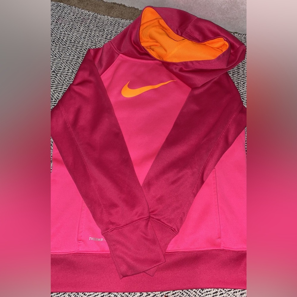 pink & orange nike hoodie